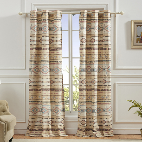 grey block out curtains Greenland Home Fashions Window Drapes and Window Treatments Tan