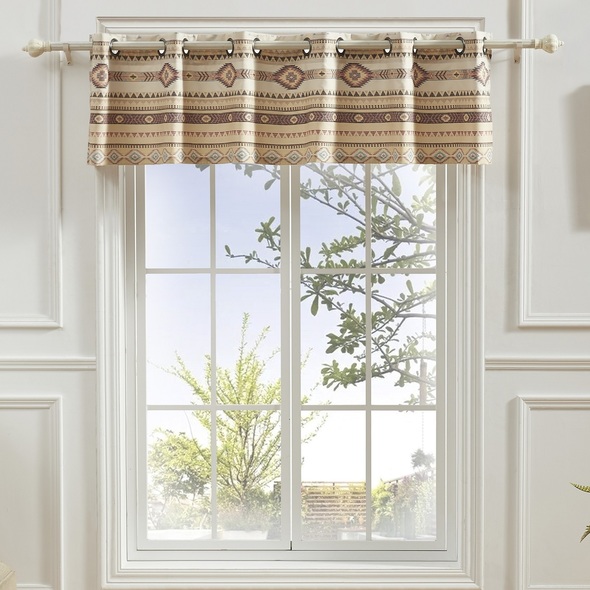 living room windows without curtains Greenland Home Fashions Window Tan