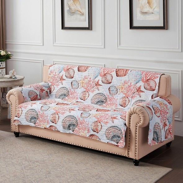 queen gray quilt set Greenland Home Fashions Furniture Protector Coral