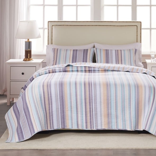 fall quilt queen Greenland Home Fashions Quilt Set Sky