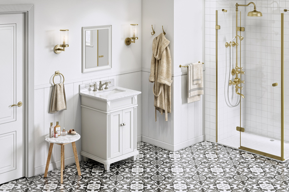 best bathroom double vanity Hardware Resources Vanity White Transitional