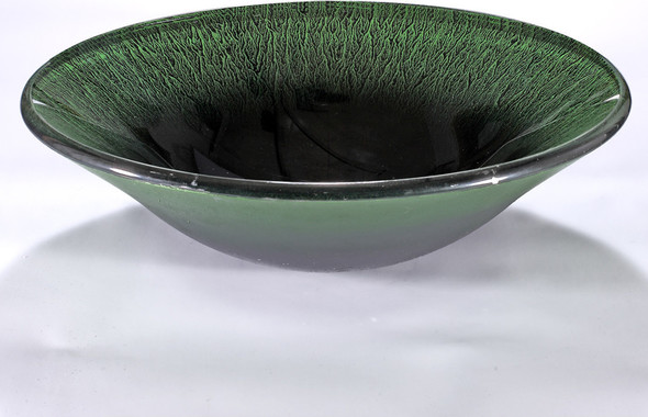 top mount vanity sink InFurniture Black/Green