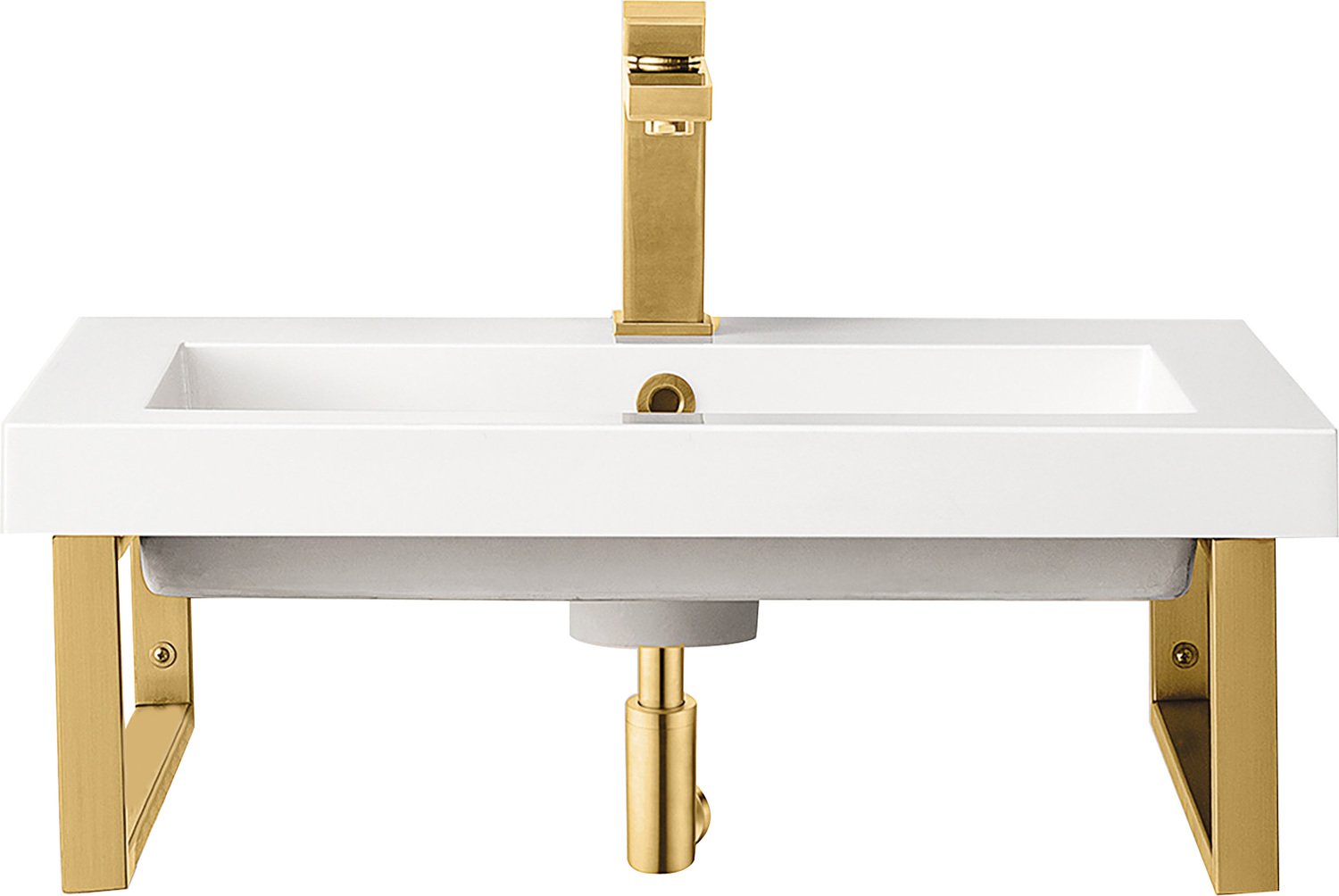 double bathroom cabinets James Martin Floating Console Radiant Gold Modern