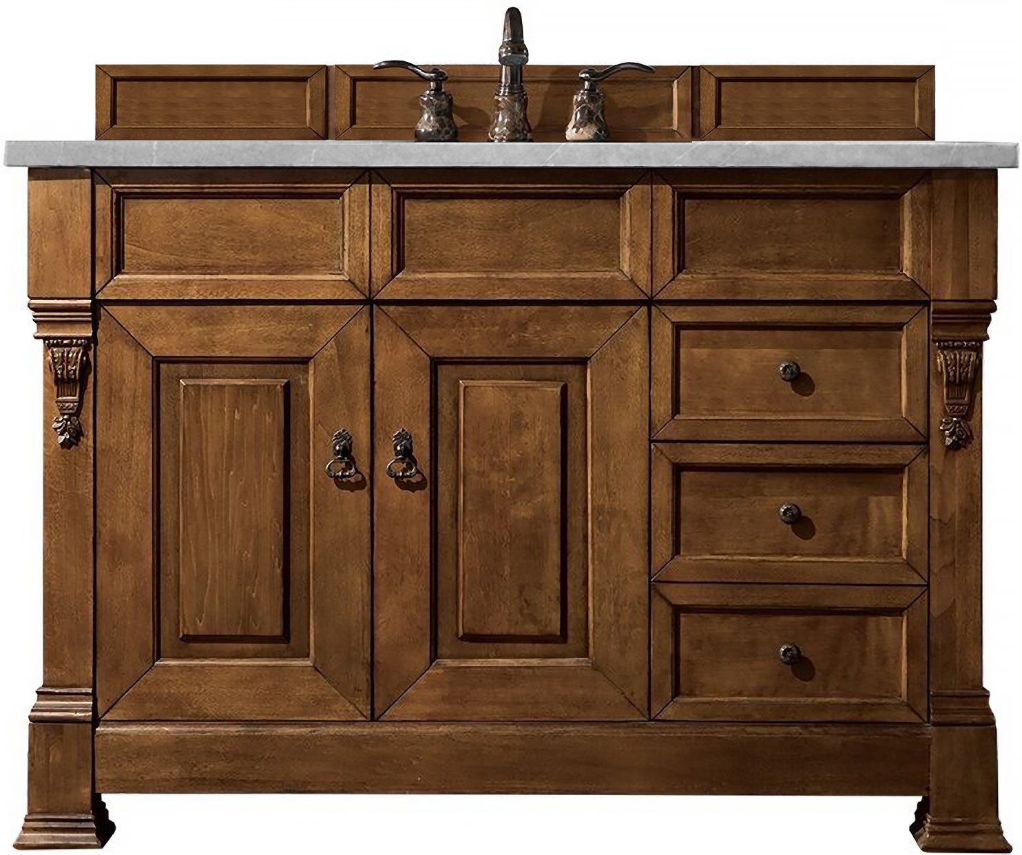 double vanity with storage James Martin Vanity Country Oak Transitional