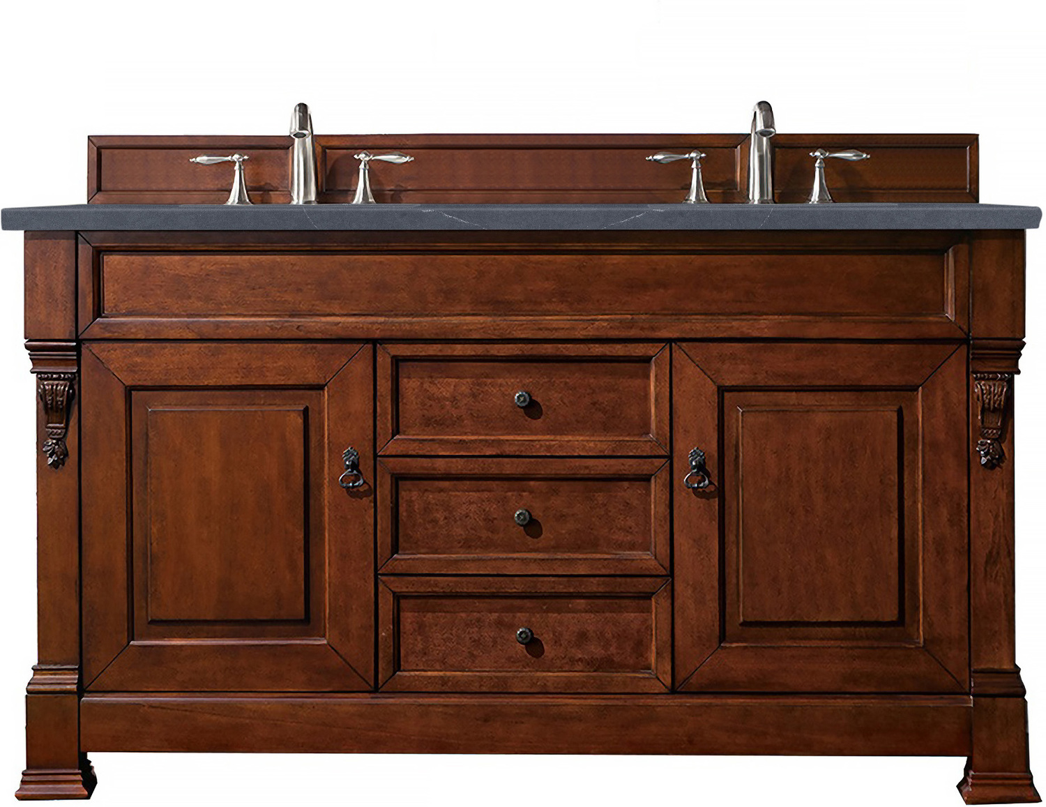 3 drawer vanity cabinet James Martin Vanity Warm Cherry Transitional