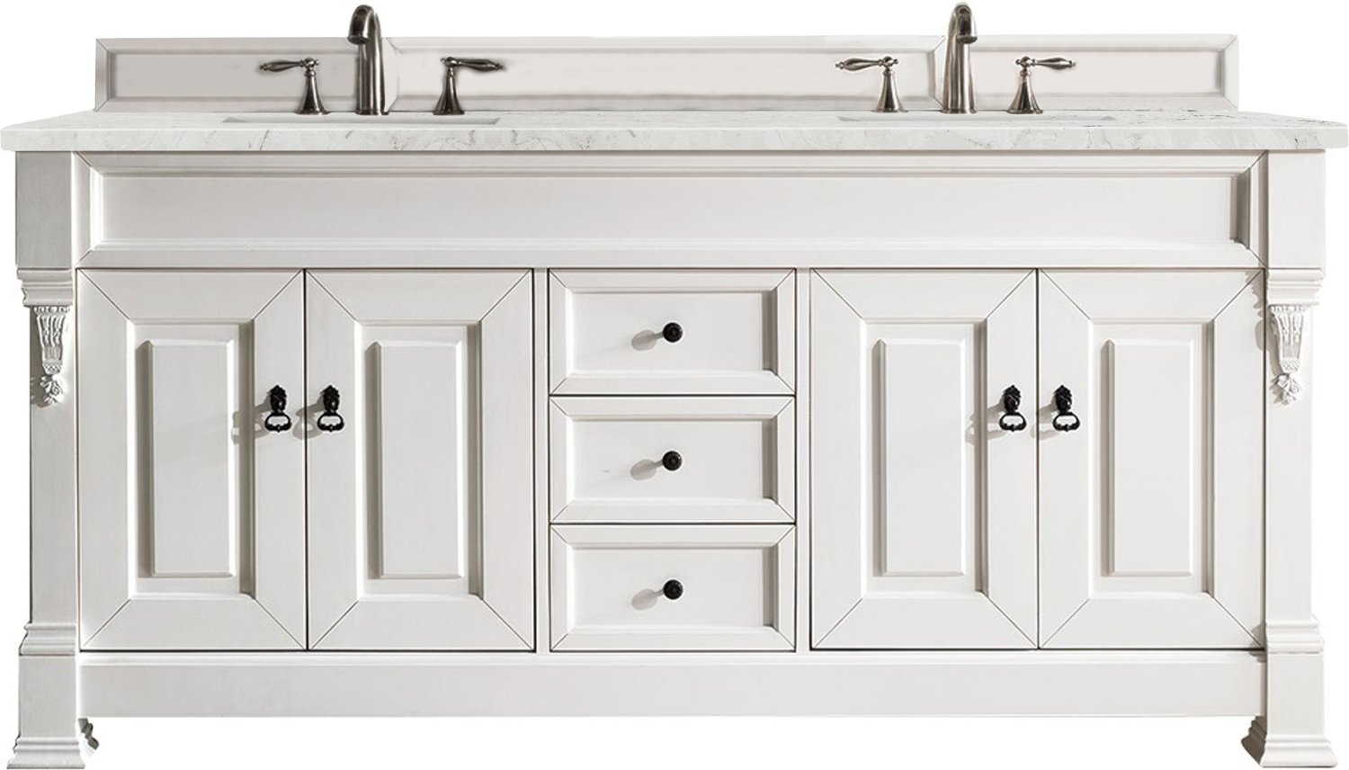 72 bathroom vanity without top James Martin Vanity Bright White Transitional