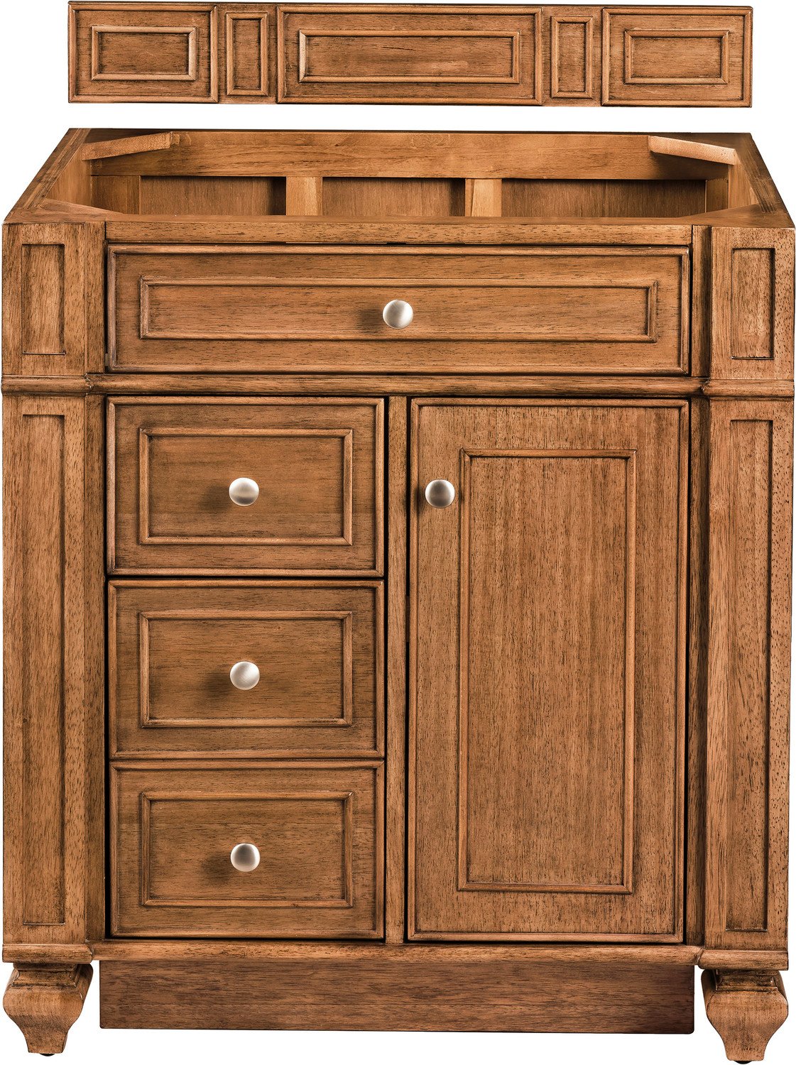 antique wood bathroom vanity James Martin Cabinet Saddle Brown Transitional
