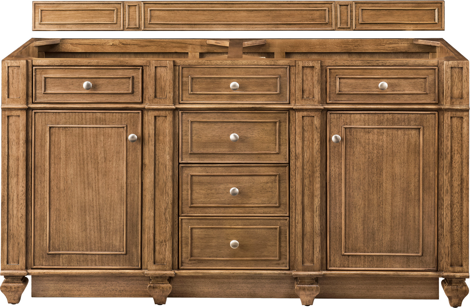 double sink vanity with storage tower James Martin Cabinet Saddle Brown Transitional