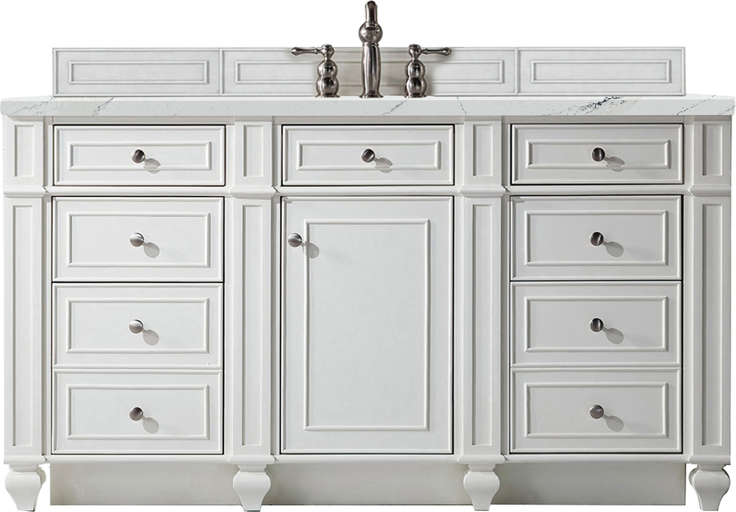 vanity cabinets with tops James Martin Vanity Bright White Transitional