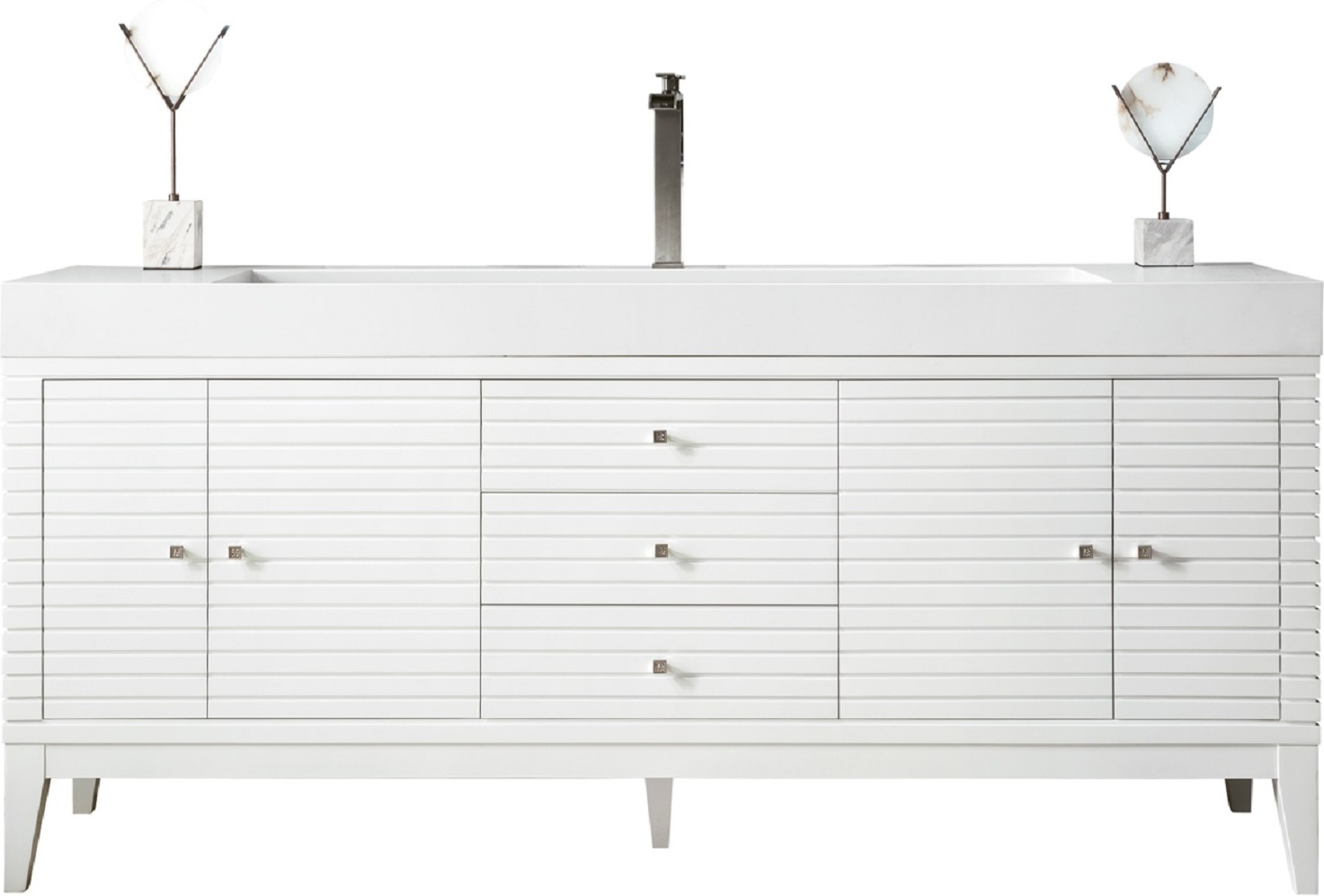 oak bathroom furniture sets James Martin Vanity Glossy White Modern