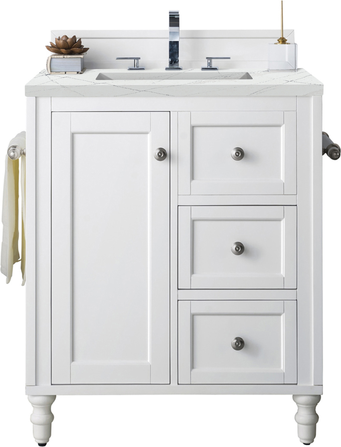 antique sink cabinet James Martin Vanity Bright White Traditional