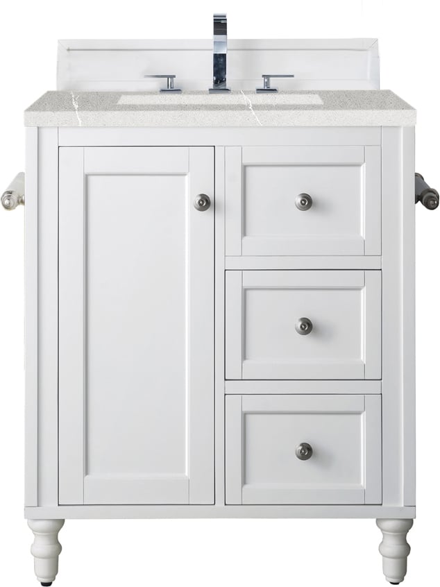 double sink vanity ideas James Martin Vanity Bright White Traditional