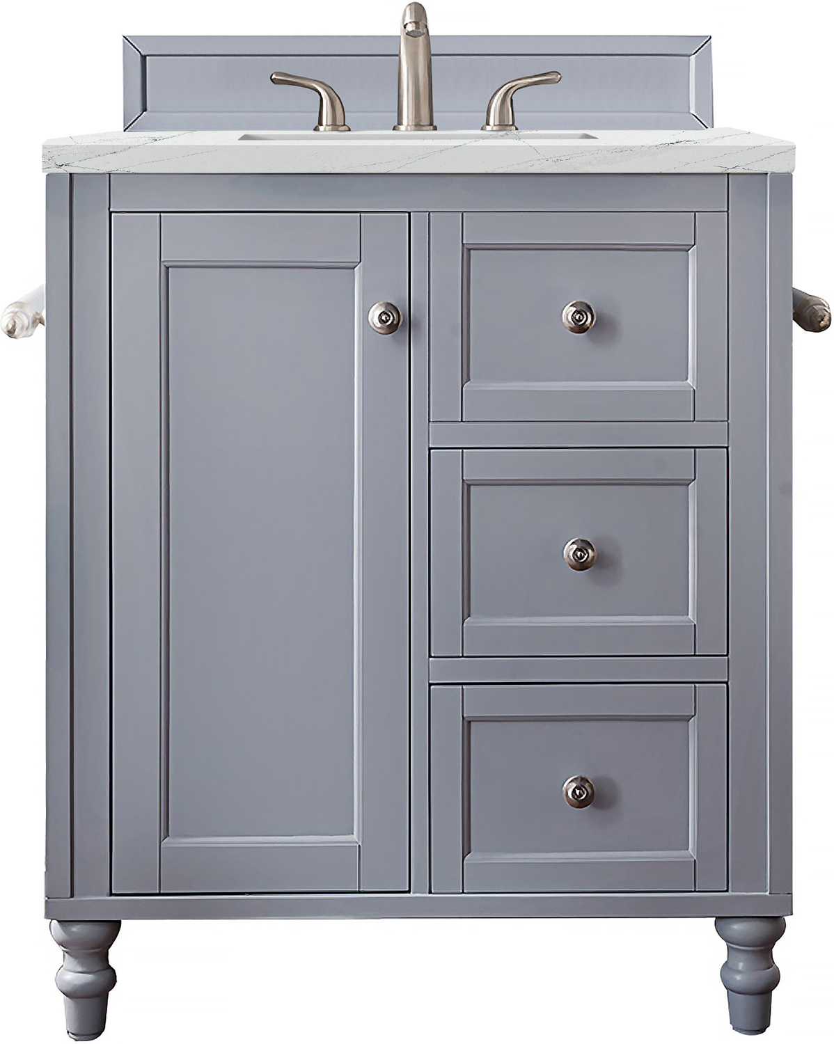 vanities with tops James Martin Vanity Silver Gray Traditional