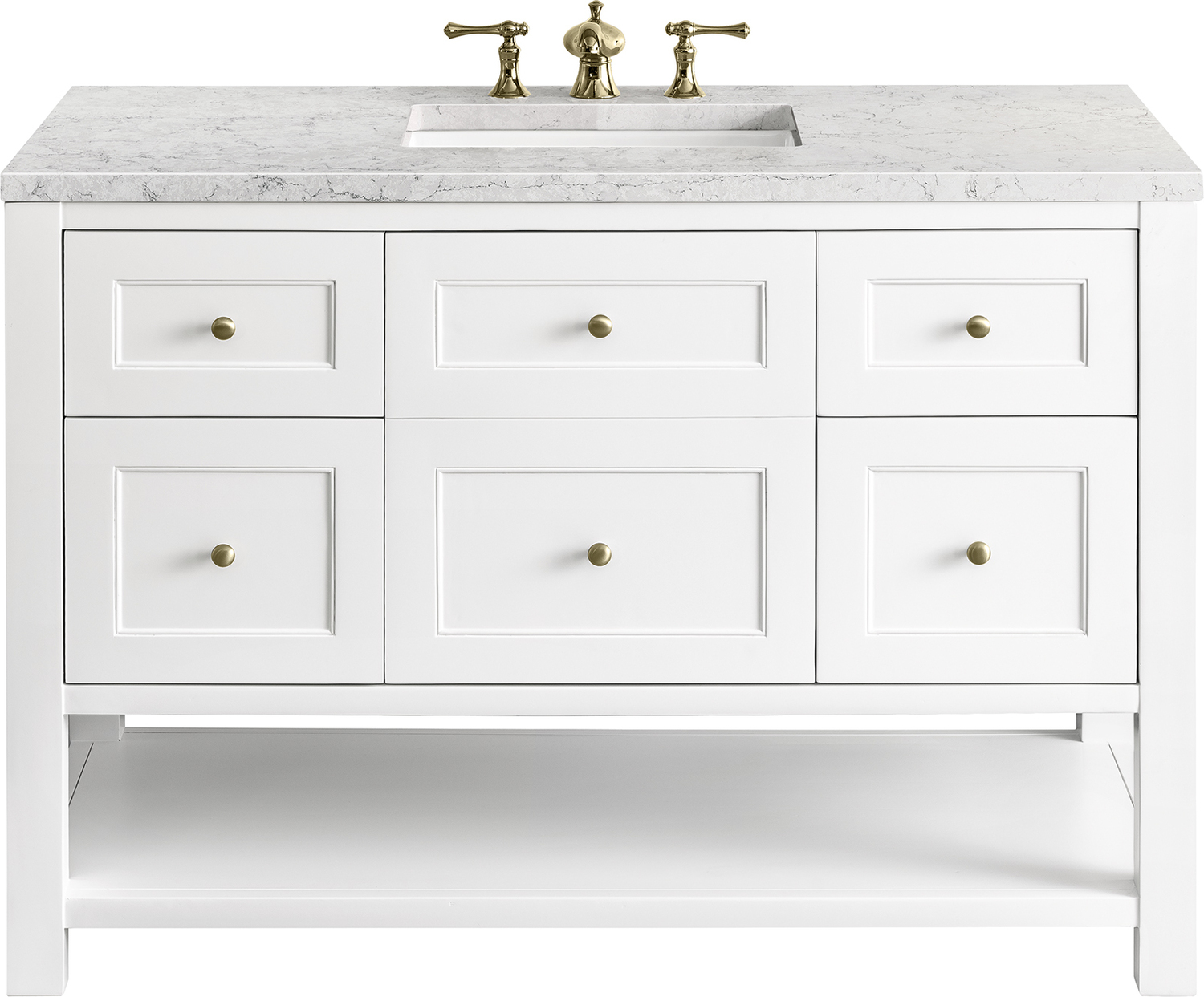 stores that sell vanities James Martin Vanity Bright White Modern Farmhouse, Transitional