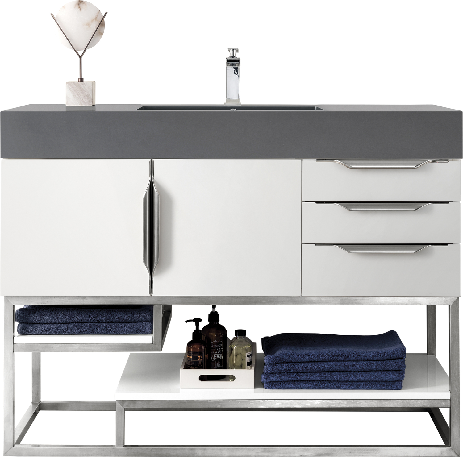 bathroom vanities and tops James Martin Vanity Glossy White Modern