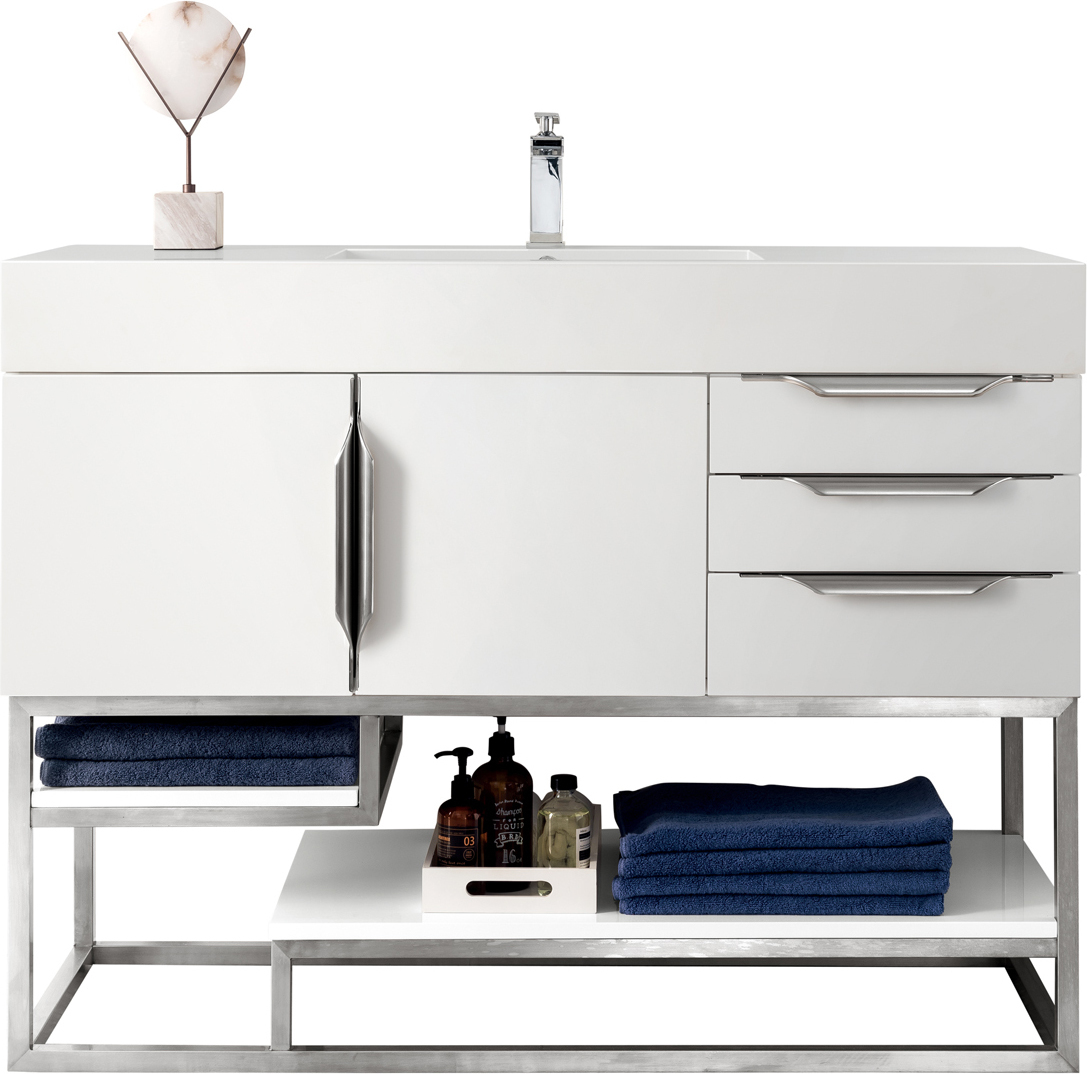 buy bathroom cabinets James Martin Vanity Glossy White Modern