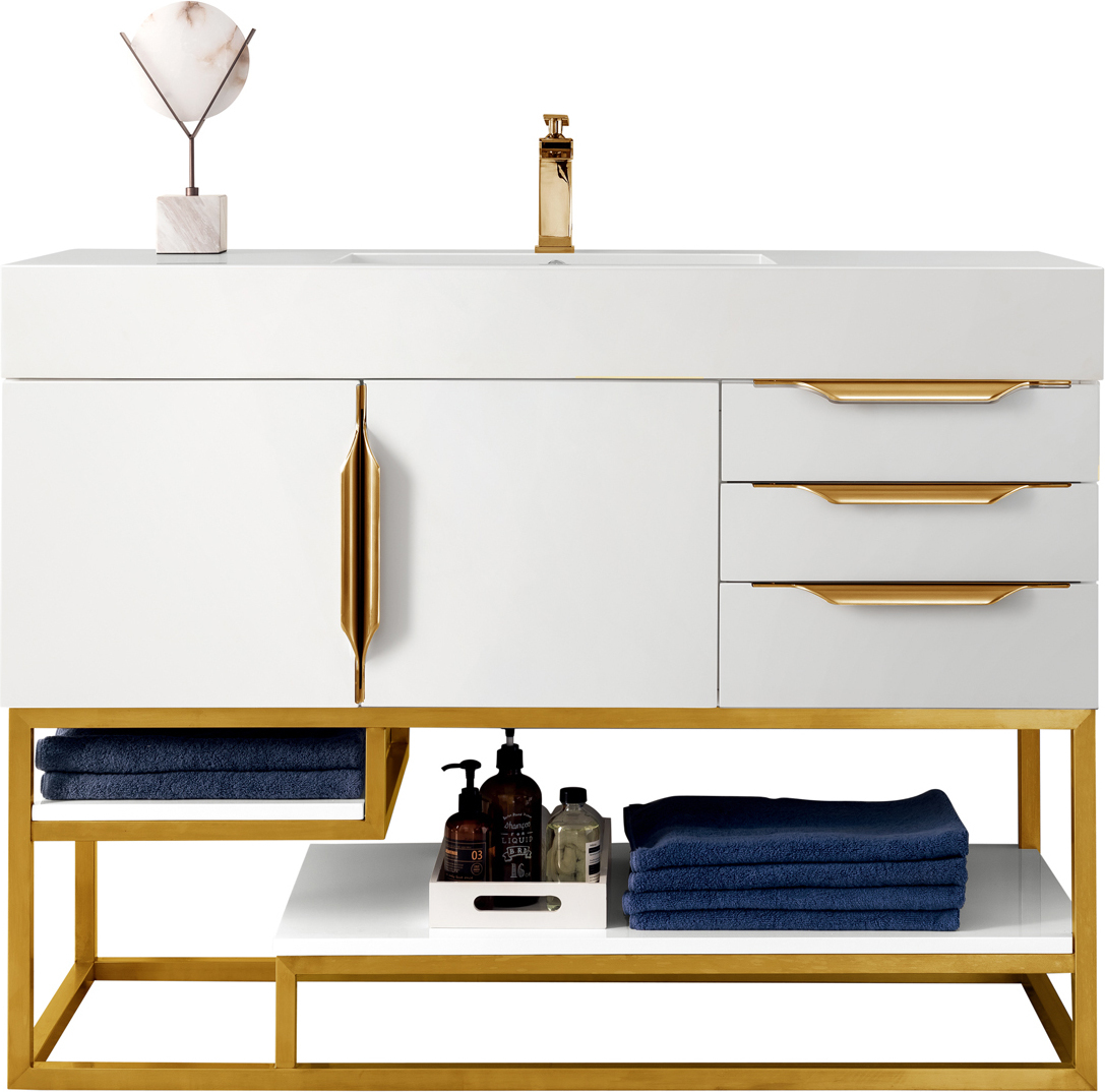 best bathroom furniture James Martin Cabinet Glossy White Modern