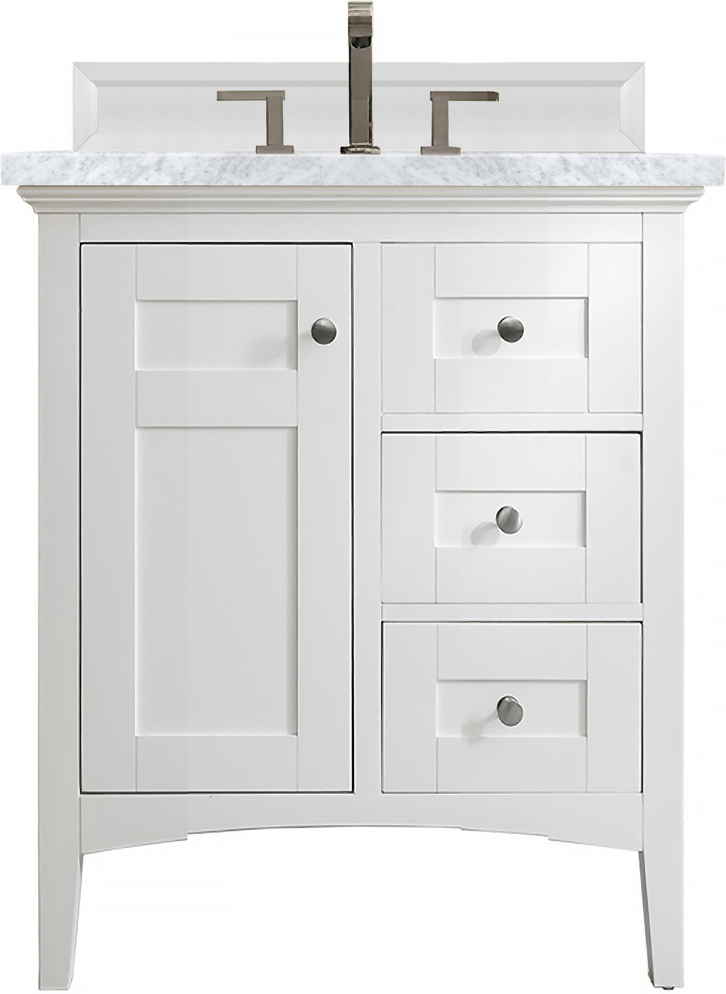 40 inch vanity top with sink James Martin Vanity Bathroom Vanities Bright White Transitional