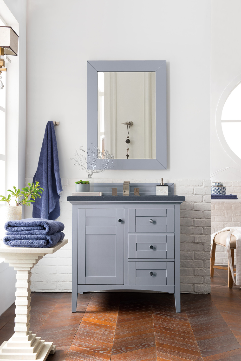 two vanity bathroom ideas James Martin Vanity Silver Gray Transitional