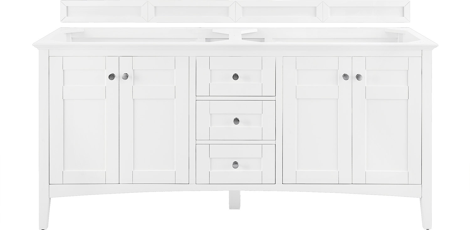 all in one bathroom vanity James Martin Cabinet Bright White Transitional