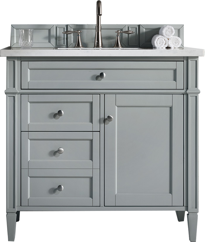 small sink with cabinet James Martin Vanity Urban Gray Transitional
