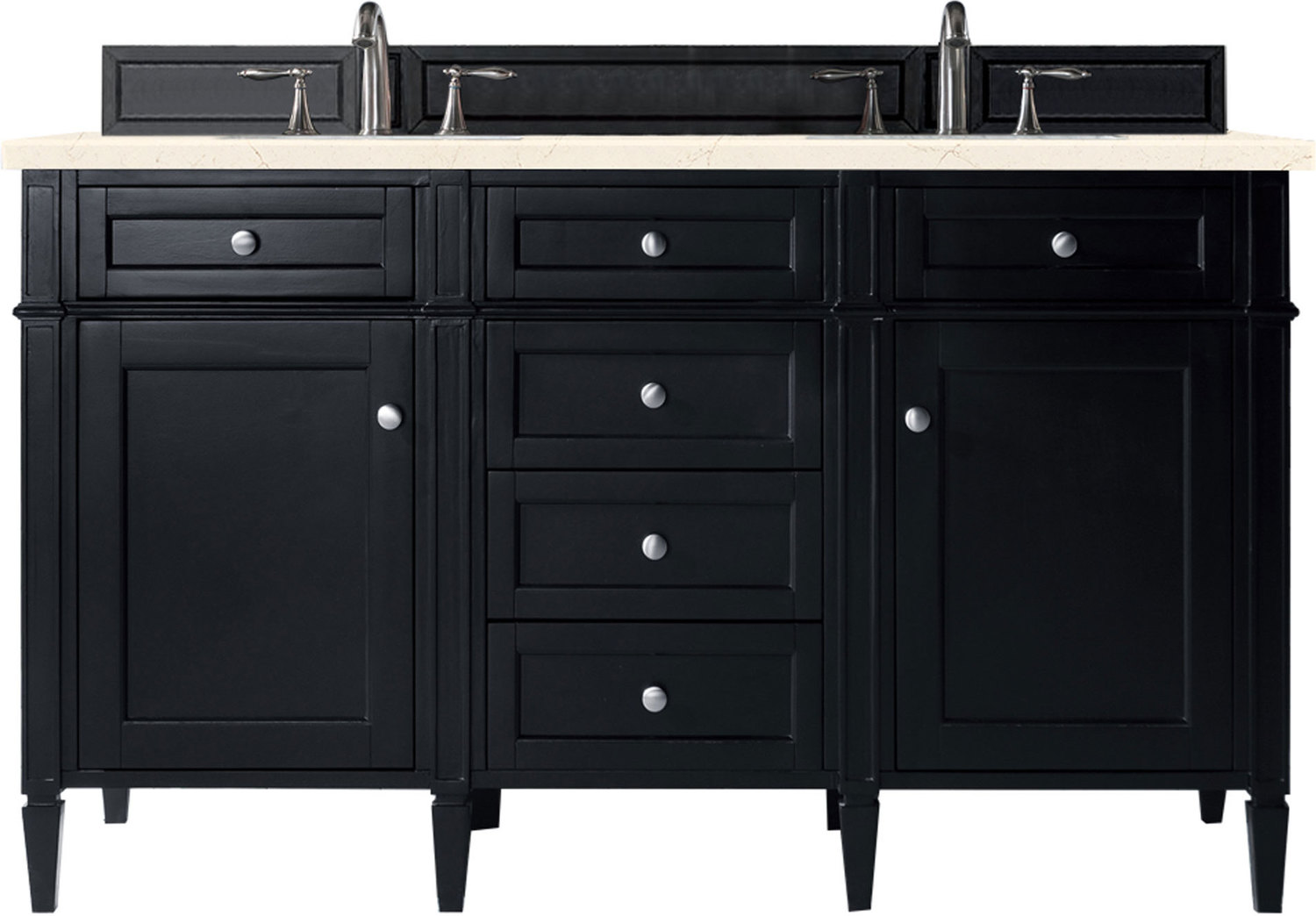 60 double vanity with top James Martin Vanity Black Onyx Transitional
