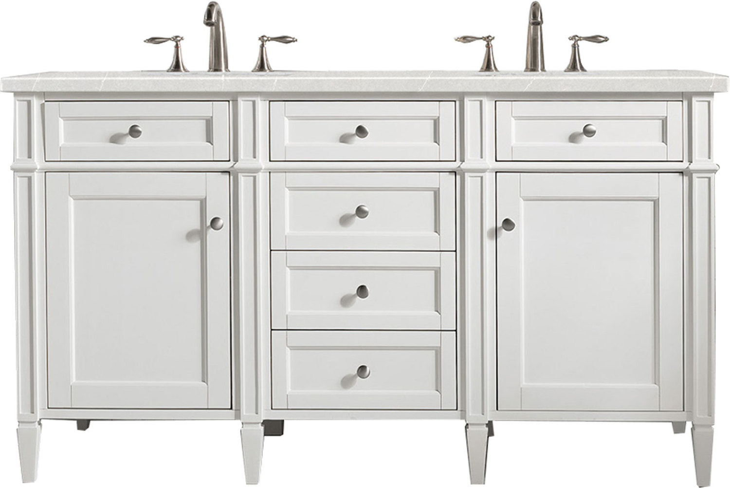 rustic sink unit James Martin Vanity Bright White Transitional