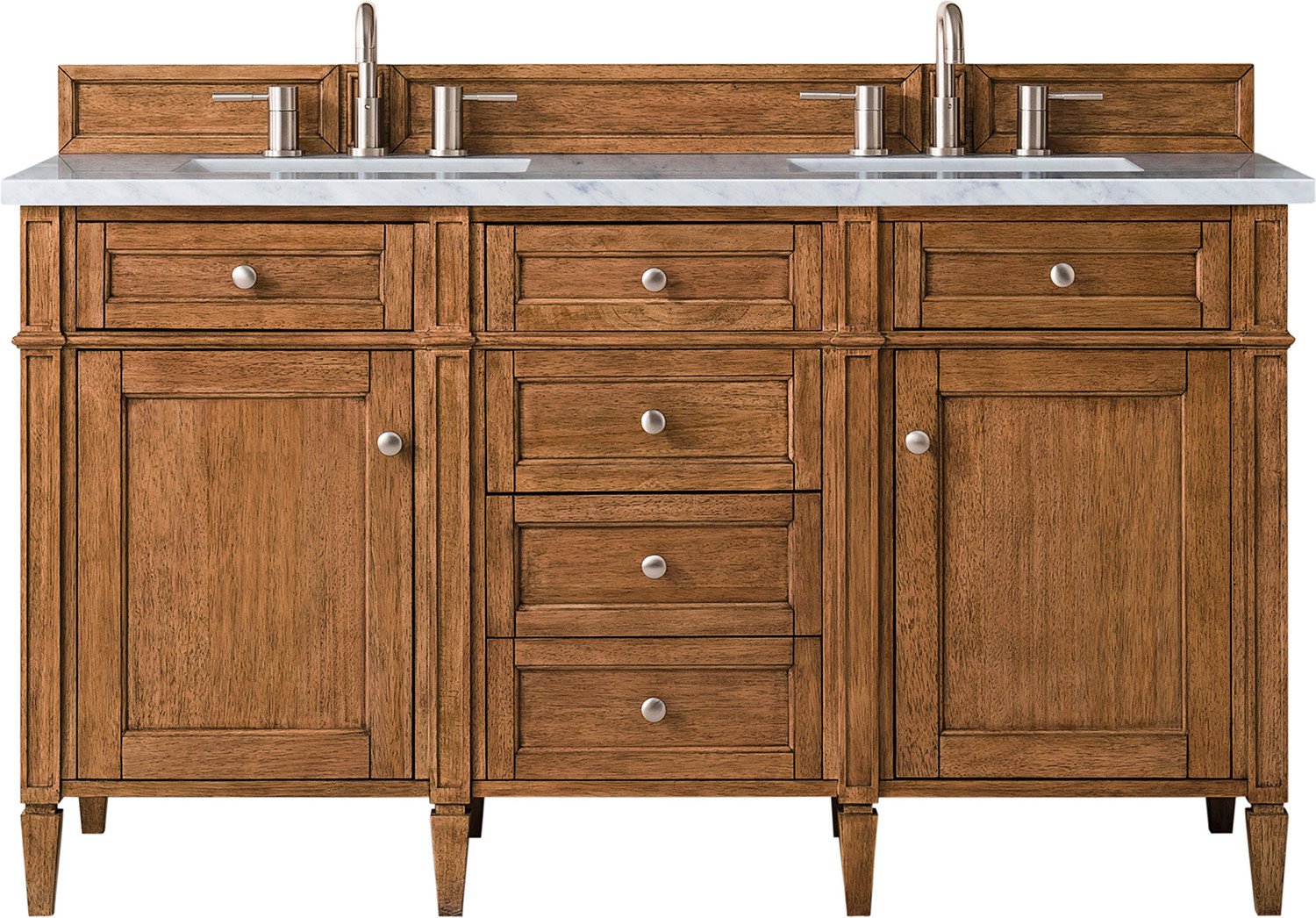 small double sink vanity James Martin Vanity Saddle Brown Transitional