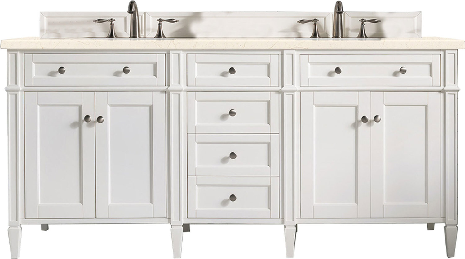 small wooden bathroom cabinet James Martin Vanity Bright White Transitional