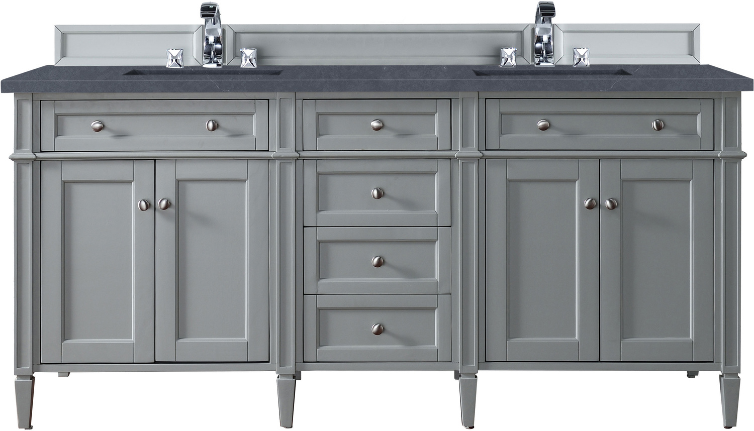one piece sink and countertop James Martin Vanity Urban Gray Transitional