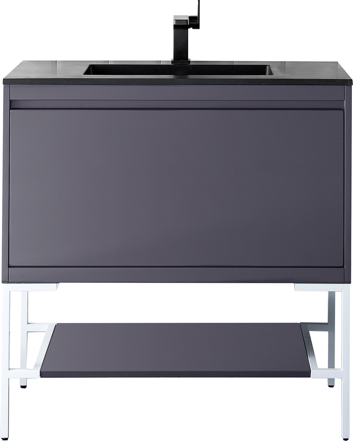 30 inch bathroom vanity with drawers James Martin Vanity Modern Gray Glossy Transitional