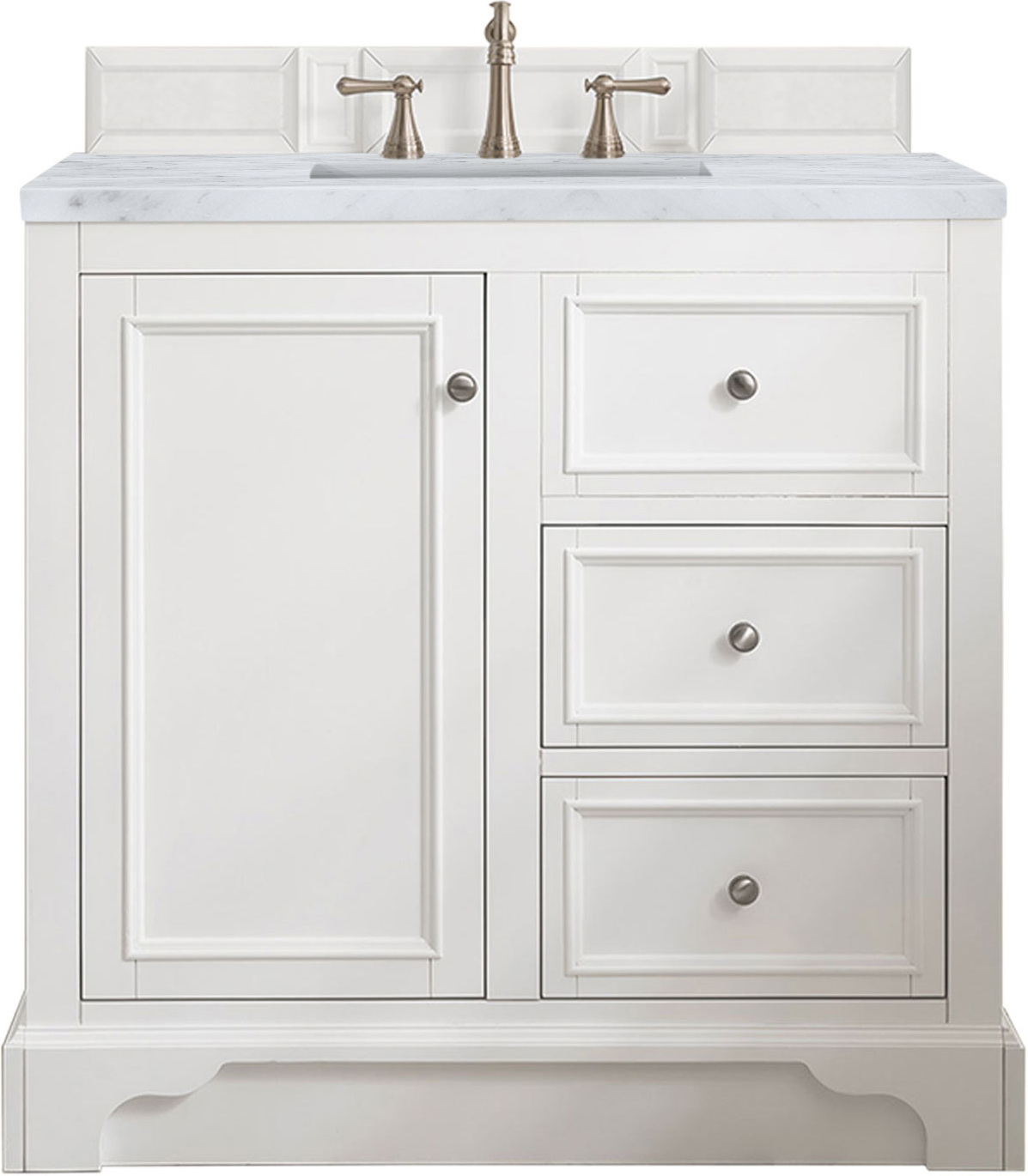 unique bathroom cabinets James Martin Vanity Bright White Modern