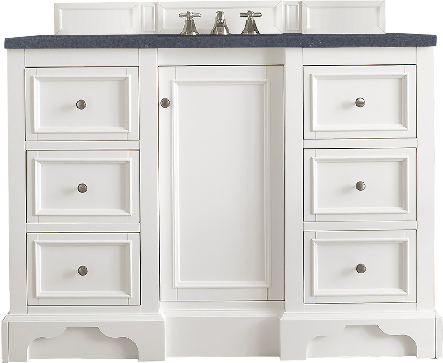 cherry wood bathroom cabinets James Martin Vanity Bright White Modern