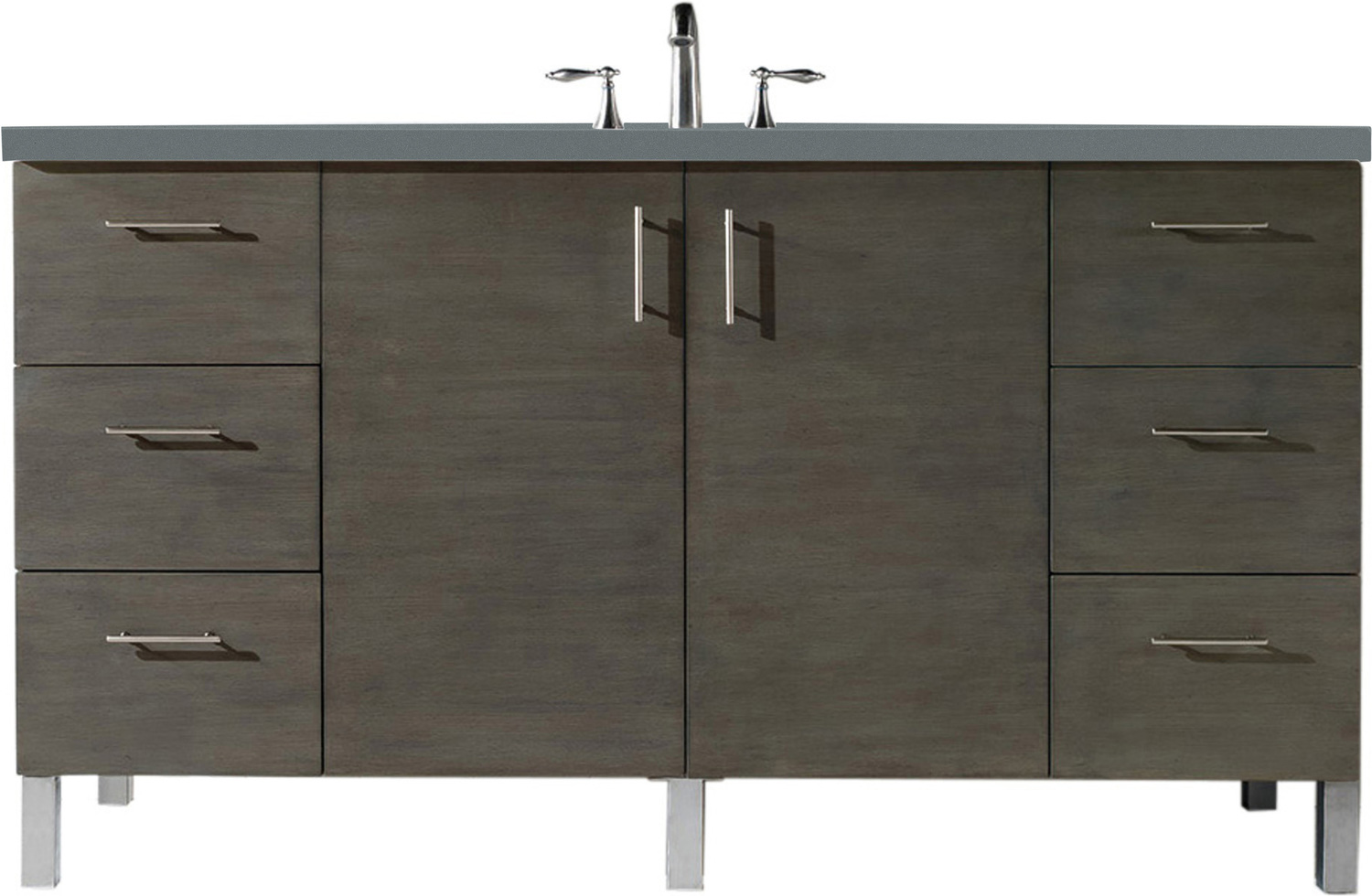 90 inch double sink bathroom vanity top James Martin Vanity Silver Oak Contemporary/Modern, Transitional