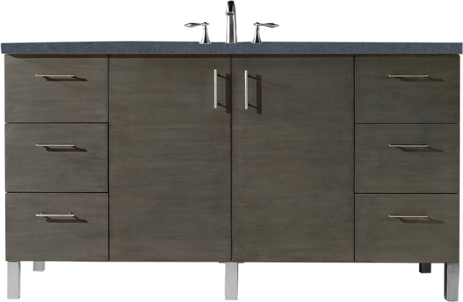 dark wood bathroom cabinet James Martin Vanity Silver Oak Contemporary/Modern, Transitional
