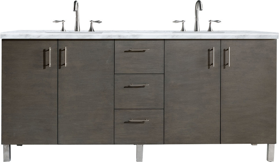 small basin with cabinet James Martin Vanity Silver Oak Contemporary/Modern, Transitional