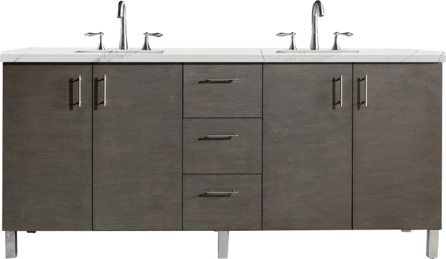 small sink storage James Martin Vanity Silver Oak Contemporary/Modern, Transitional