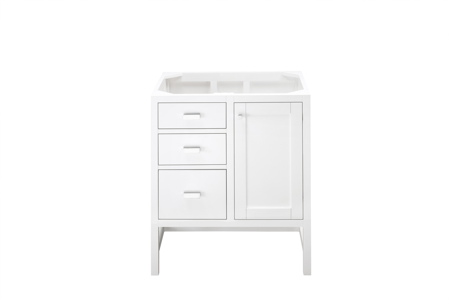 bathroom vanity set James Martin Cabinet Glossy White Traditional, Transitional
