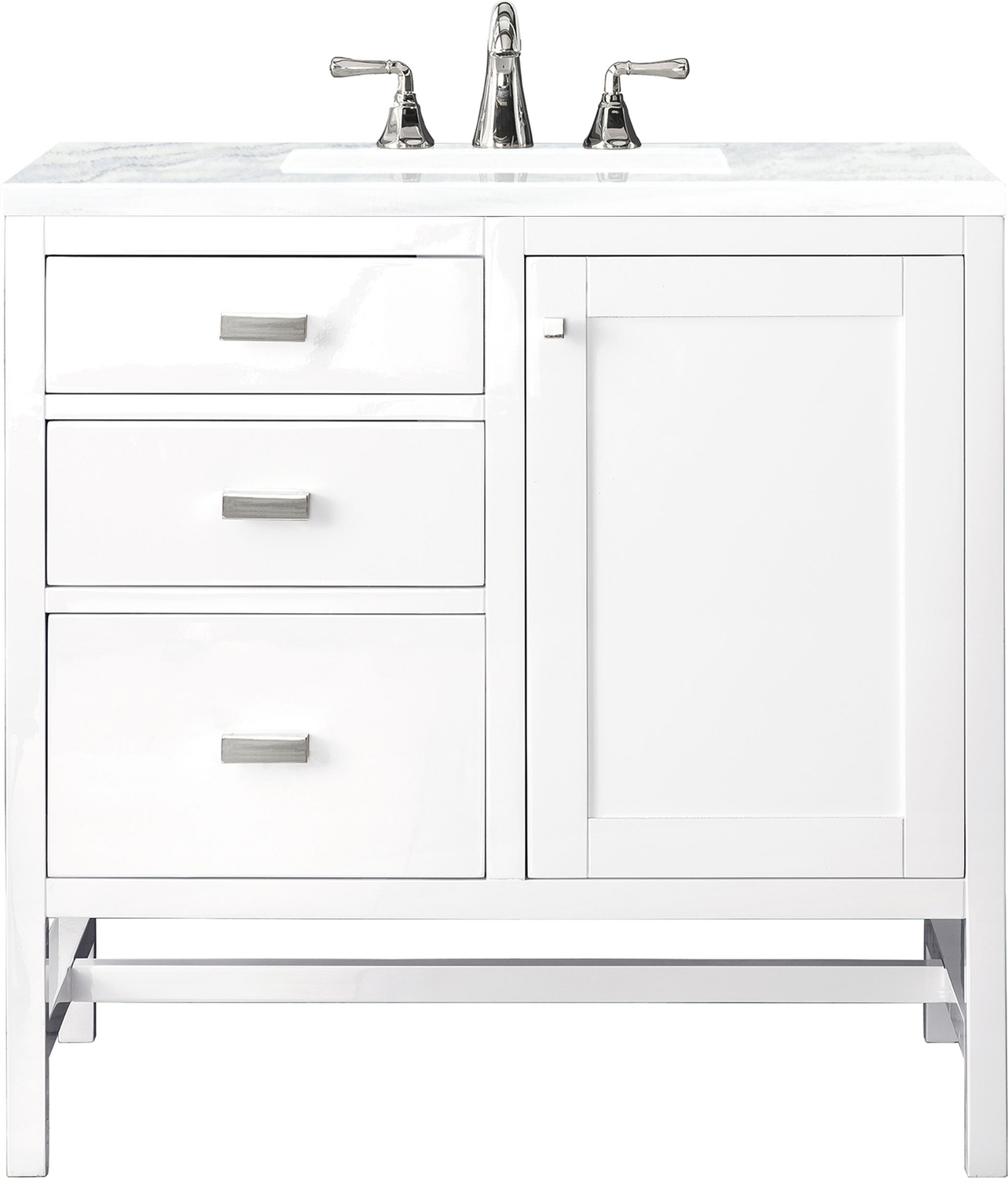 bathroom cabinets prices James Martin Vanity Glossy White Traditional, Transitional