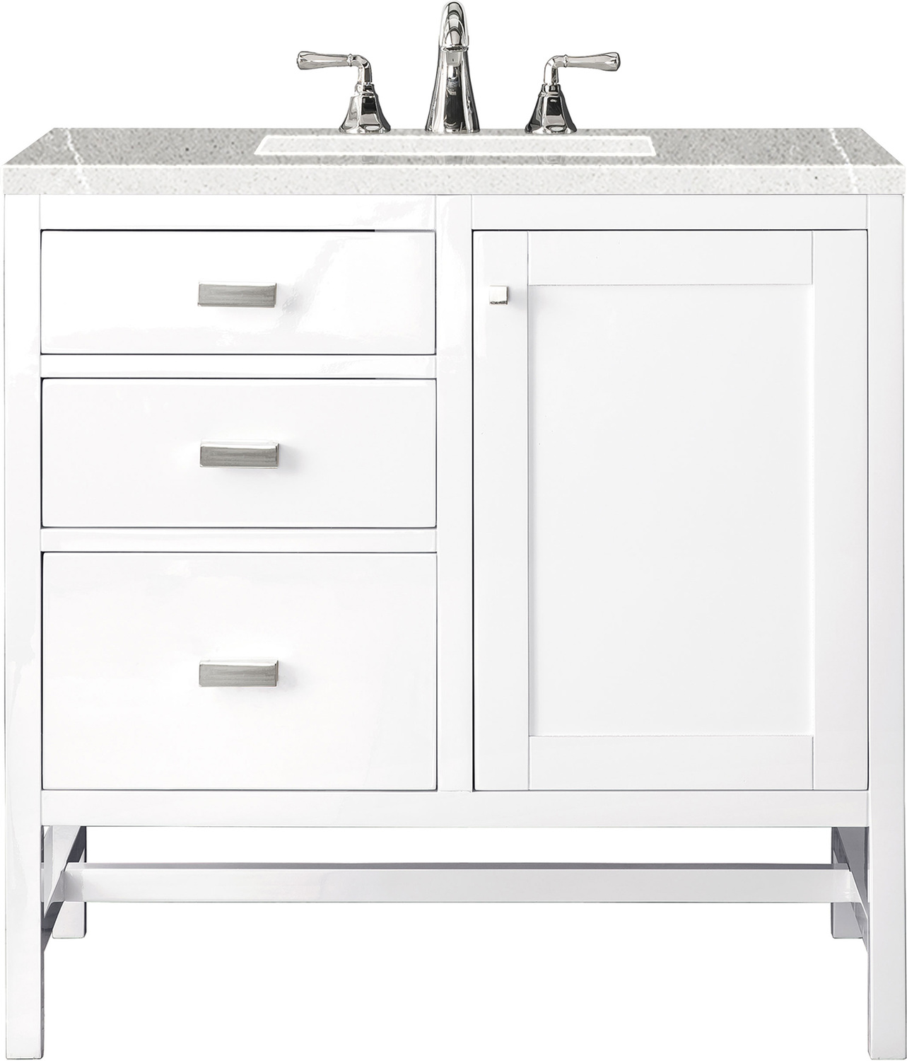 vanity tower for countertop James Martin Vanity Glossy White Traditional, Transitional