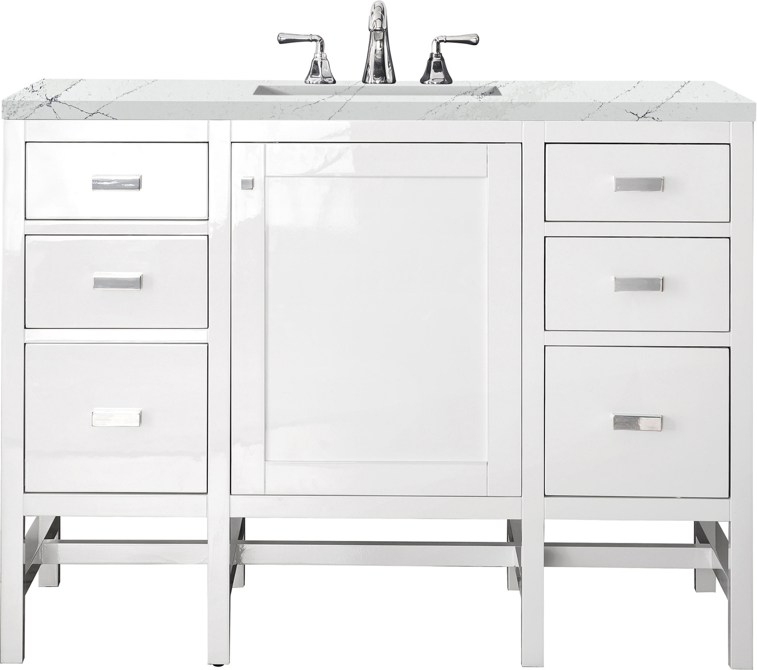 bathroom cabinet collections James Martin Vanity Glossy White Traditional, Transitional
