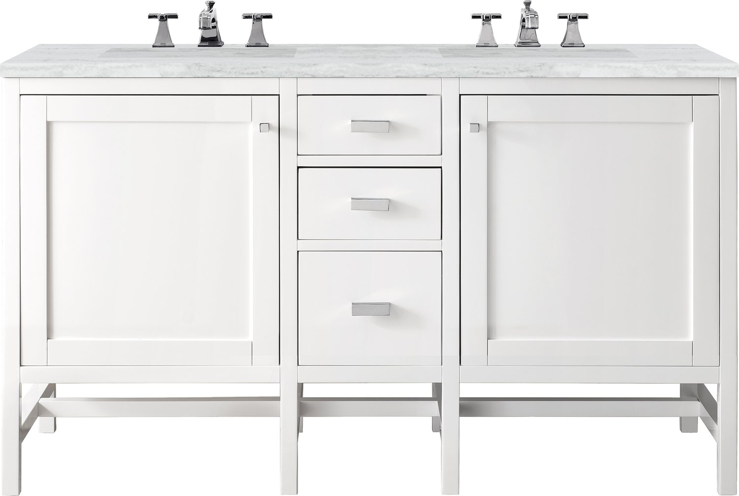 3 drawer bathroom cabinet James Martin Vanity Glossy White Traditional, Transitional