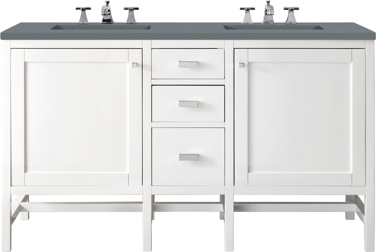 60 bathroom cabinet James Martin Vanity Glossy White Traditional, Transitional