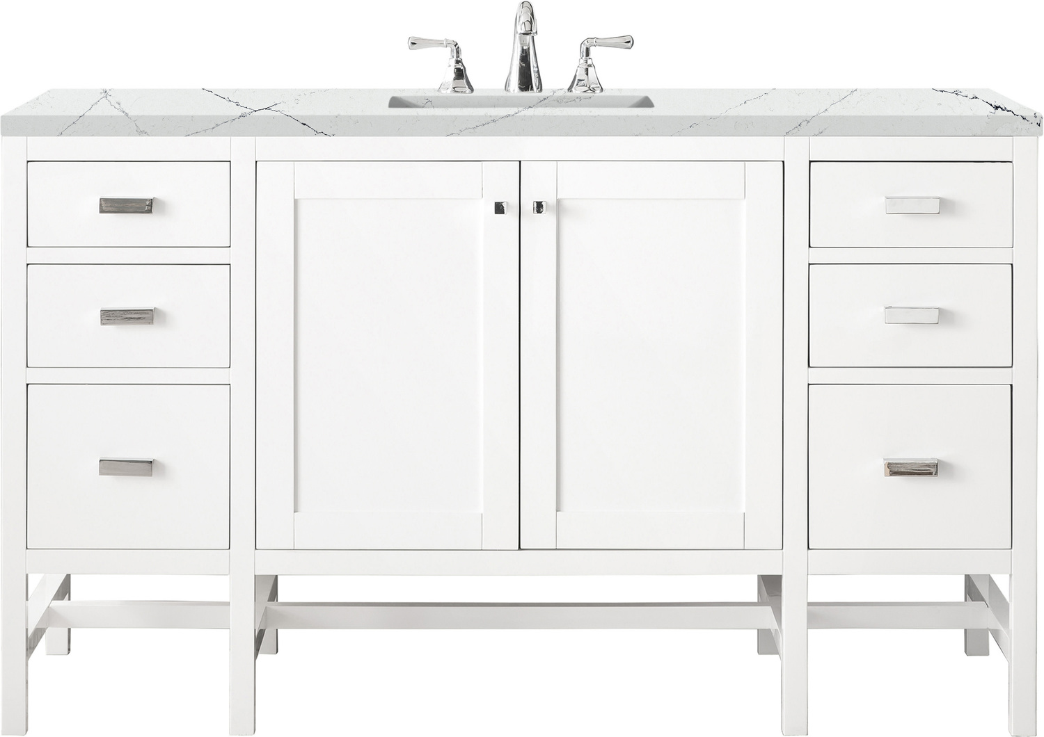 black sink cabinet James Martin Vanity Glossy White Traditional, Transitional