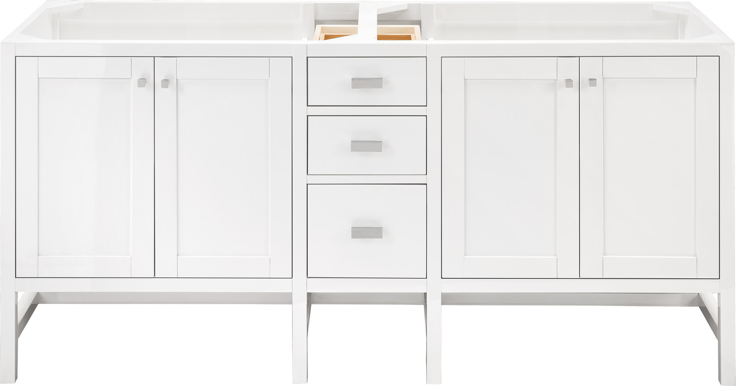  James Martin Cabinet Bathroom Vanities Glossy White Traditional, Transitional