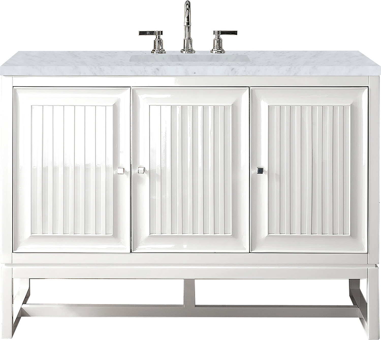 vintage double sink vanity James Martin Vanity Glossy White Traditional