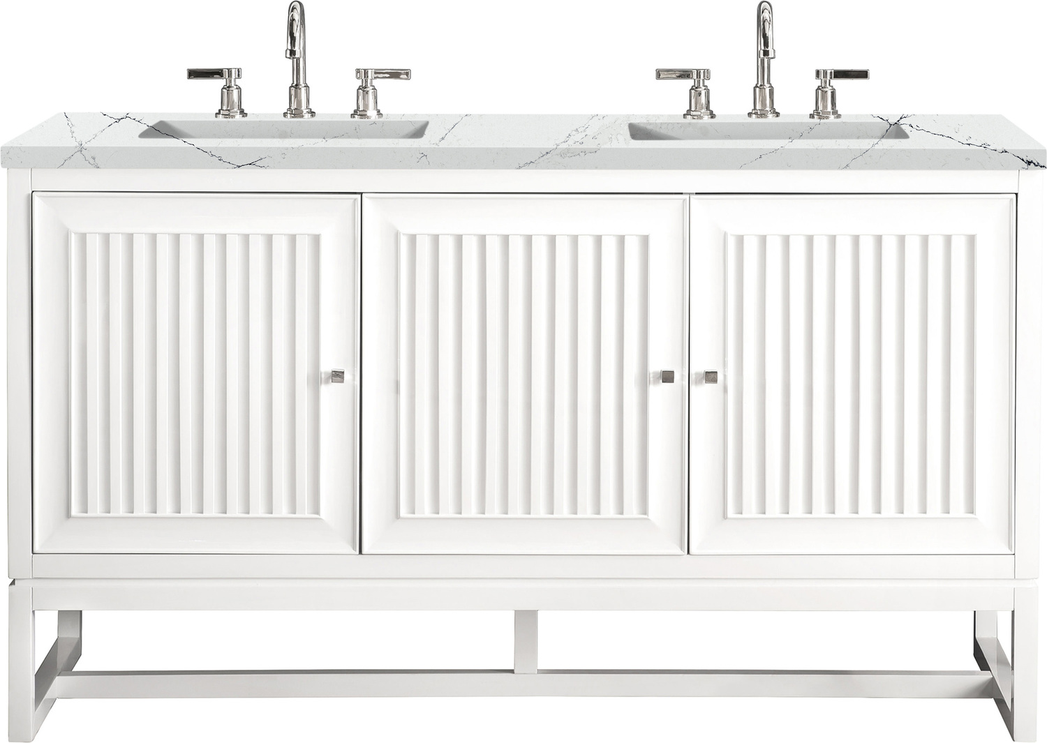 cabinet for under bathroom sink James Martin Vanity Glossy White Traditional