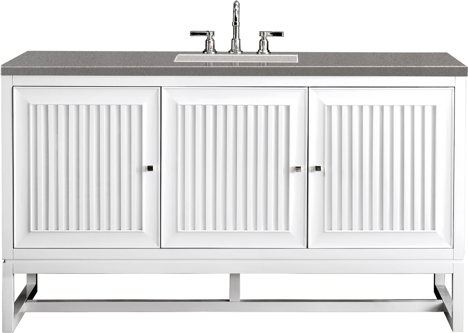 vanity and cabinet set James Martin Vanity Glossy White Traditional