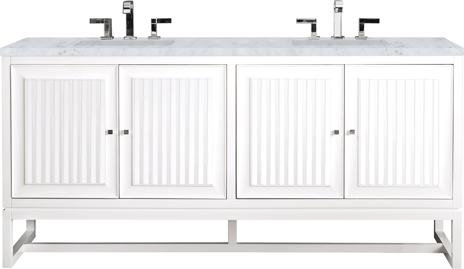 60 inch double bathroom vanity James Martin Vanity Glossy White Traditional