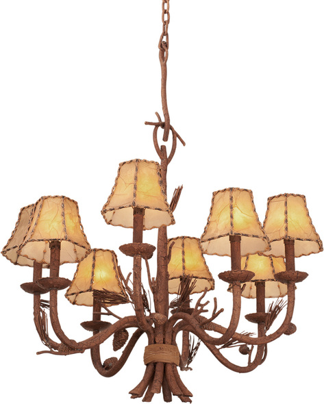 chandelier with shades Kalco Chandelier   Rustic Lodge